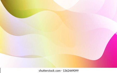 Abstract Shiny Waves. For Your Design Ad, Banner, Cover Page. Vector Illustration with Color Gradient
