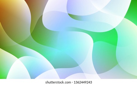 Abstract Shiny Waves. For Your Design Ad, Banner, Cover Page. Vector Illustration with Color Gradient