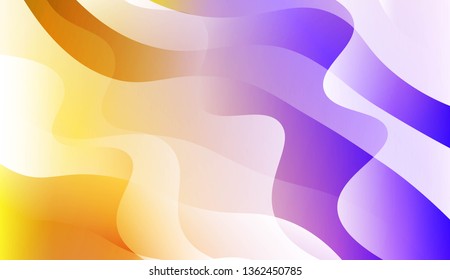 Abstract Shiny Waves. For Your Design Ad, Banner, Cover Page. Vector Illustration with Color Gradient