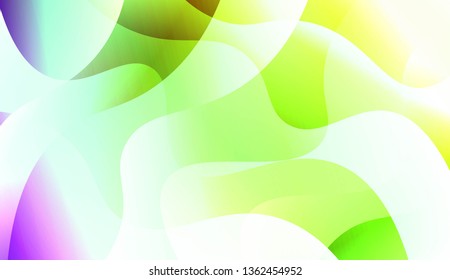 Abstract Shiny Waves. For Your Design Ad, Banner, Cover Page. Vector Illustration with Color Gradient