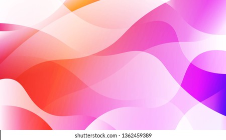 Abstract Shiny Waves. For Your Design Ad, Banner, Cover Page. Vector Illustration with Color Gradient