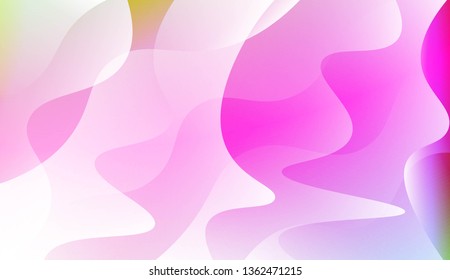 Abstract Shiny Waves. For Your Design Ad, Banner, Cover Page. Vector Illustration with Color Gradient