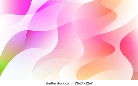 Abstract Shiny Waves. For Your Design Ad, Banner, Cover Page. Vector Illustration with Color Gradient