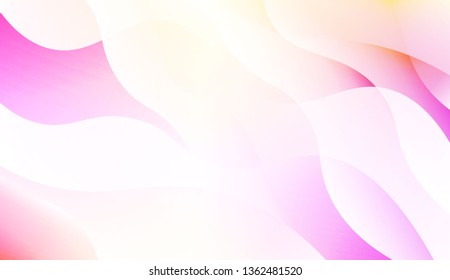 Abstract Shiny Waves. For Your Design Ad, Banner, Cover Page. Vector Illustration with Color Gradient