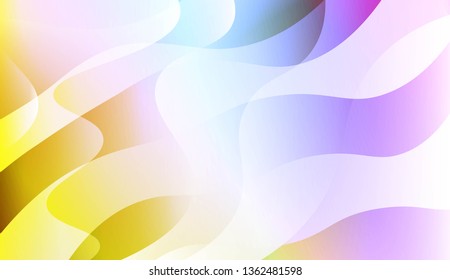 Abstract Shiny Waves. For Your Design Ad, Banner, Cover Page. Vector Illustration with Color Gradient