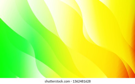 Abstract Shiny Waves. For Your Design Ad, Banner, Cover Page. Vector Illustration with Color Gradient