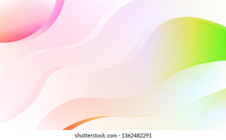 Abstract Shiny Waves. For Your Design Ad, Banner, Cover Page. Vector Illustration with Color Gradient