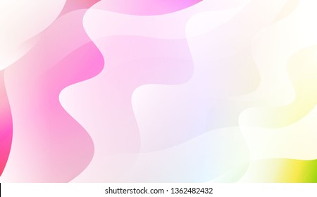 Abstract Shiny Waves. For Your Design Ad, Banner, Cover Page. Vector Illustration with Color Gradient