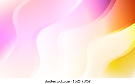 Abstract Shiny Waves. For Your Design Ad, Banner, Cover Page. Vector Illustration with Color Gradient