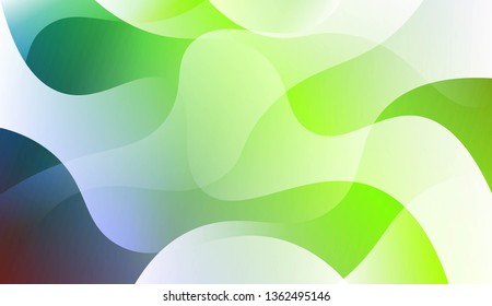 Abstract Shiny Waves. For Your Design Ad, Banner, Cover Page. Vector Illustration with Color Gradient
