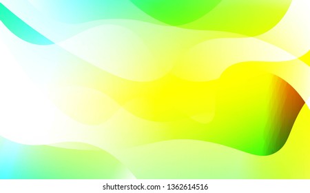 Abstract Shiny Waves. For Your Design Ad, Banner, Cover Page. Vector Illustration with Color Gradient