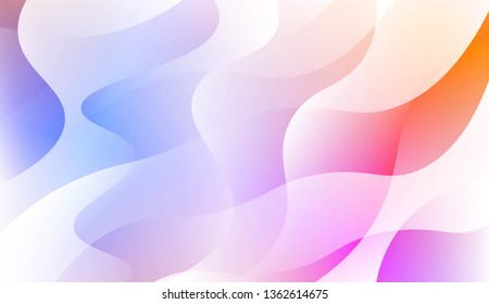 Abstract Shiny Waves. For Your Design Ad, Banner, Cover Page. Vector Illustration with Color Gradient