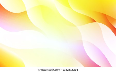 Abstract Shiny Waves. For Your Design Ad, Banner, Cover Page. Vector Illustration with Color Gradient