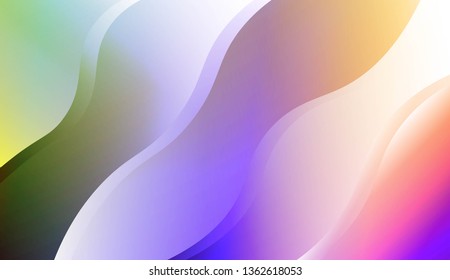 Abstract Shiny Waves. For Your Design Ad, Banner, Cover Page. Vector Illustration with Color Gradient