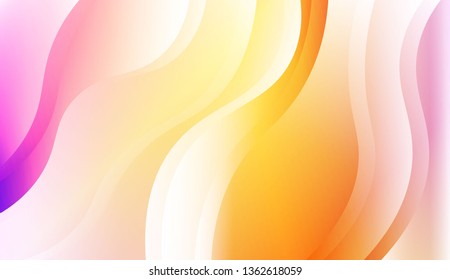 Abstract Shiny Waves. For Your Design Ad, Banner, Cover Page. Vector Illustration with Color Gradient