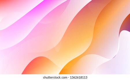 Abstract Shiny Waves. For Your Design Ad, Banner, Cover Page. Vector Illustration with Color Gradient