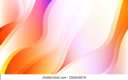 Abstract Shiny Waves. For Your Design Ad, Banner, Cover Page. Vector Illustration with Color Gradient