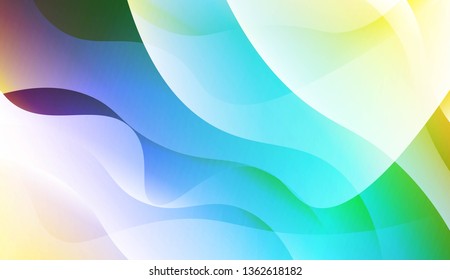 Abstract Shiny Waves. For Your Design Ad, Banner, Cover Page. Vector Illustration with Color Gradient