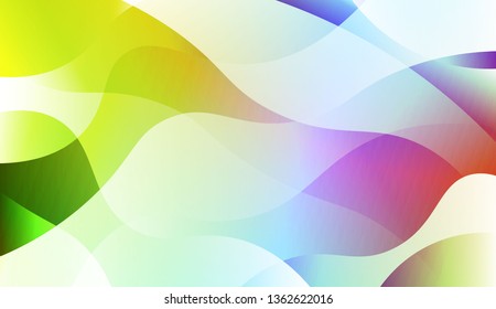 Abstract Shiny Waves. For Your Design Ad, Banner, Cover Page. Vector Illustration with Color Gradient