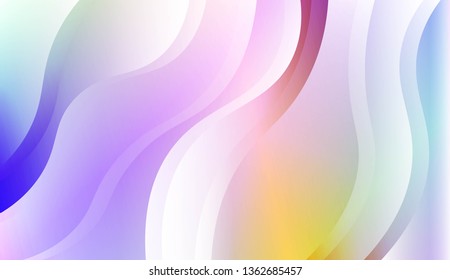 Abstract Shiny Waves. For Your Design Ad, Banner, Cover Page. Vector Illustration with Color Gradient