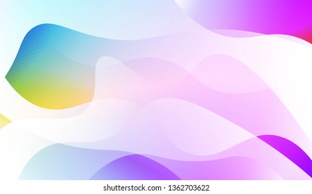 Abstract Shiny Waves. For Your Design Ad, Banner, Cover Page. Vector Illustration with Color Gradient