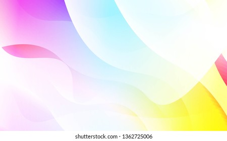 Abstract Shiny Waves. For Your Design Ad, Banner, Cover Page. Vector Illustration with Color Gradient