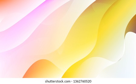 Abstract Shiny Waves. For Your Design Ad, Banner, Cover Page. Vector Illustration with Color Gradient