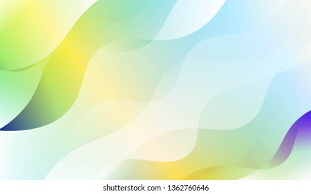 Abstract Shiny Waves. For Your Design Ad, Banner, Cover Page. Vector Illustration with Color Gradient