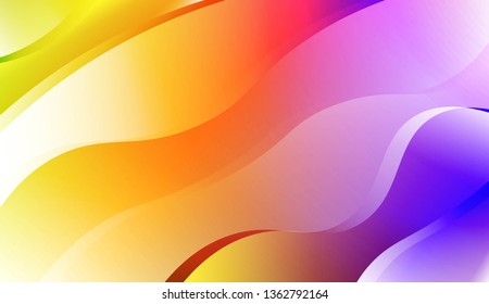 Abstract Shiny Waves. For Your Design Ad, Banner, Cover Page. Vector Illustration with Color Gradient