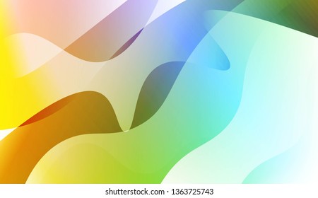 Abstract Shiny Waves. For Your Design Ad, Banner, Cover Page. Vector Illustration with Color Gradient