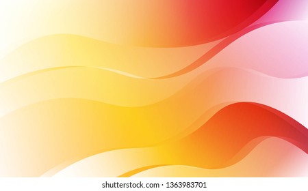 Abstract Shiny Waves. For Your Design Ad, Banner, Cover Page. Vector Illustration with Color Gradient