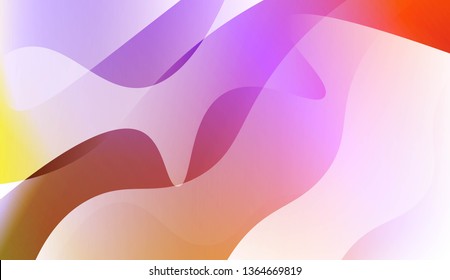 Abstract Shiny Waves. For Your Design Ad, Banner, Cover Page. Vector Illustration with Color Gradient