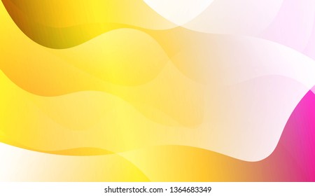 Abstract Shiny Waves. For Your Design Ad, Banner, Cover Page. Vector Illustration with Color Gradient