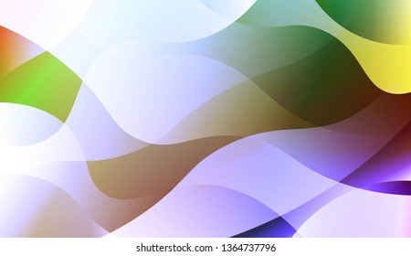 Abstract Shiny Waves. For Your Design Ad, Banner, Cover Page. Vector Illustration with Color Gradient