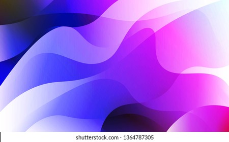 Abstract Shiny Waves. For Your Design Ad, Banner, Cover Page. Vector Illustration with Color Gradient
