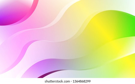 Abstract Shiny Waves. For Your Design Ad, Banner, Cover Page. Vector Illustration with Color Gradient