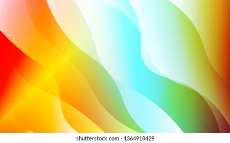 Abstract Shiny Waves. For Your Design Ad, Banner, Cover Page. Vector Illustration with Color Gradient
