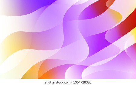 Abstract Shiny Waves. For Your Design Ad, Banner, Cover Page. Vector Illustration with Color Gradient