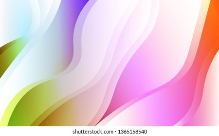 Abstract Shiny Waves. For Your Design Ad, Banner, Cover Page. Vector Illustration with Color Gradient