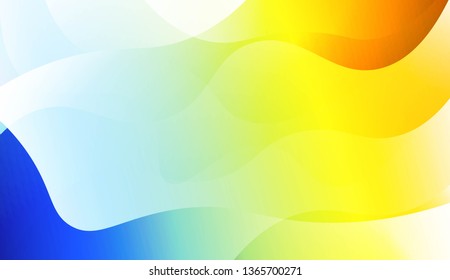 Abstract Shiny Waves. For Your Design Ad, Banner, Cover Page. Vector Illustration with Color Gradient
