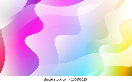 Abstract Shiny Waves. For Your Design Ad, Banner, Cover Page. Vector Illustration with Color Gradient