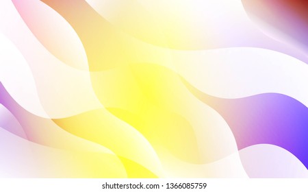 Abstract Shiny Waves. For Your Design Ad, Banner, Cover Page. Vector Illustration with Color Gradient