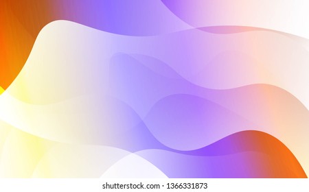 Abstract Shiny Waves. For Your Design Ad, Banner, Cover Page. Vector Illustration with Color Gradient