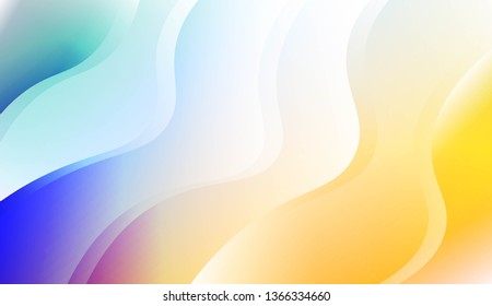 Abstract Shiny Waves. For Your Design Ad, Banner, Cover Page. Vector Illustration with Color Gradient