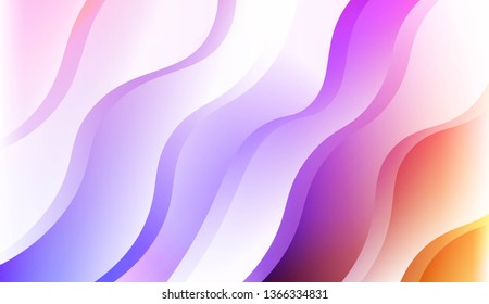 Abstract Shiny Waves. For Your Design Ad, Banner, Cover Page. Vector Illustration with Color Gradient