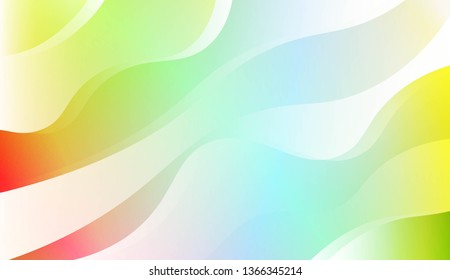 Abstract Shiny Waves. For Your Design Ad, Banner, Cover Page. Vector Illustration with Color Gradient