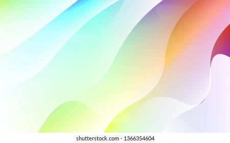 Abstract Shiny Waves. For Your Design Ad, Banner, Cover Page. Vector Illustration with Color Gradient