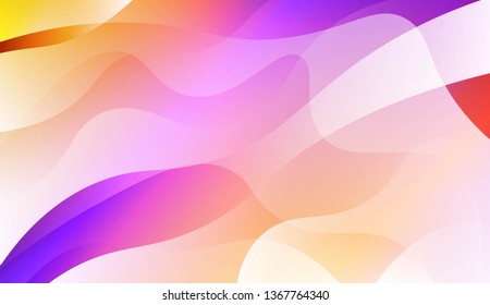 Abstract Shiny Waves. For Your Design Ad, Banner, Cover Page. Vector Illustration with Color Gradient