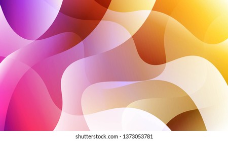 Abstract Shiny Waves. For Your Design Ad, Banner, Cover Page. Vector Illustration with Color Gradient
