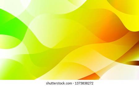 Abstract Shiny Waves. For Your Design Ad, Banner, Cover Page. Vector Illustration with Color Gradient